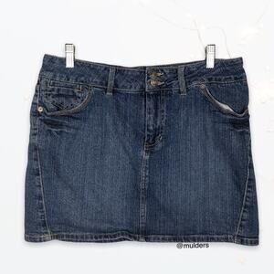 Route 66 Y2K Style Blue Denim Mini Jean Skirt Size 11/12